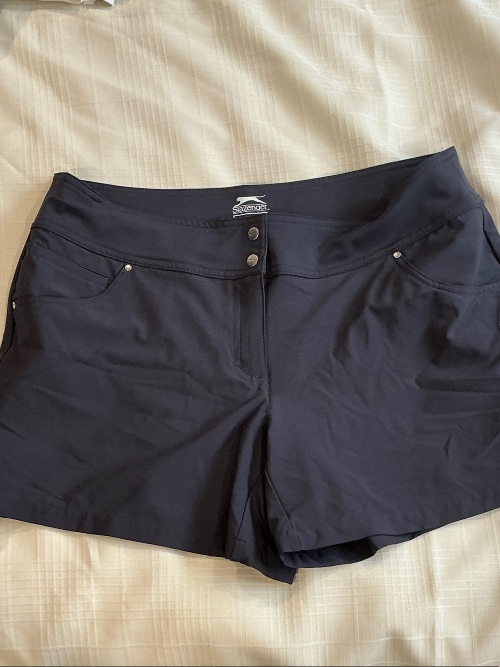 Slazenger Dark gray golf Shorts with Front Snap